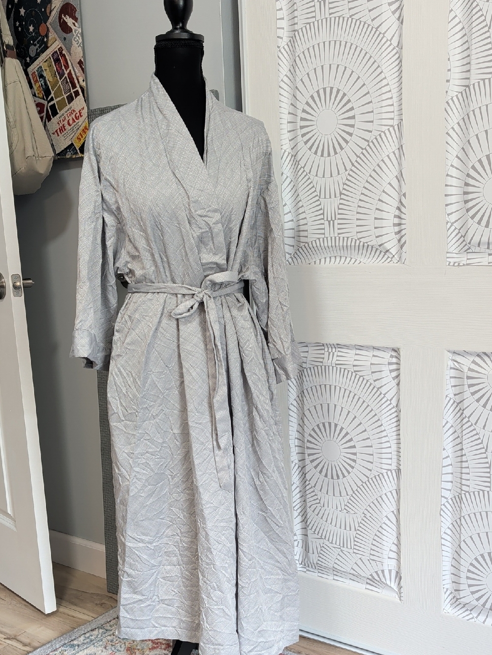 Vintage 80's Light Gray Robe